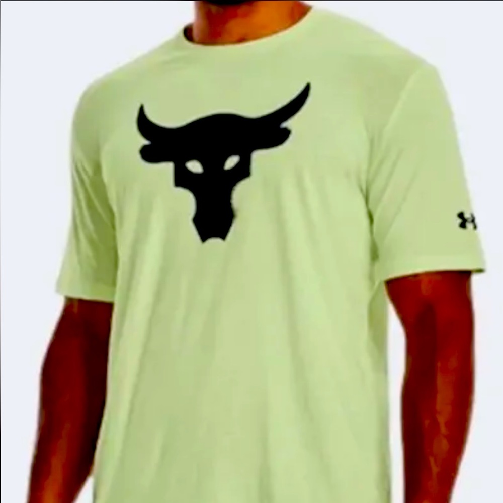 Project Rock Brahma Bull Short Sleeve 1361733 PHOSPHOR GREEN Loose Fit